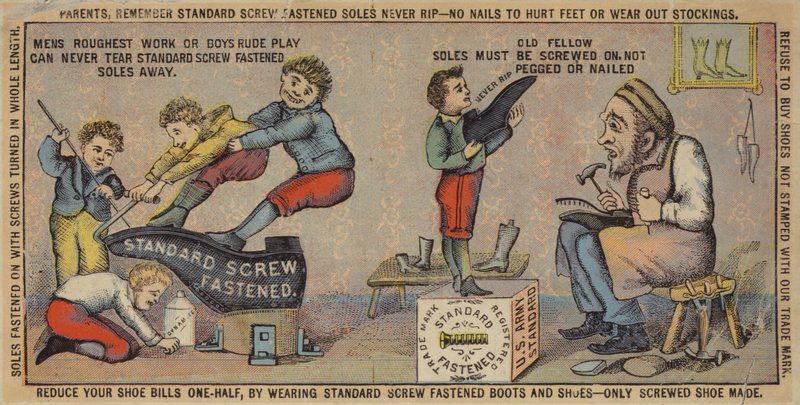 Old Man Repairing Shoes by American School