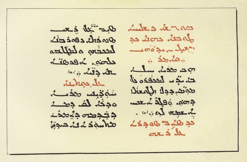Page from a Syriac Bible by American School