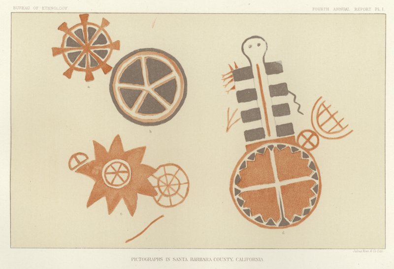 Pictographs in Santa Barbara County, California by American School
