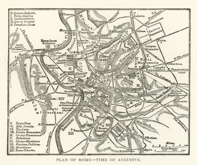 Plan of Rome, Time of Augustus by American School