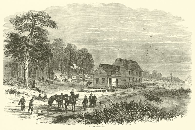 Pocotaligo Depot, January 1865 by American School
