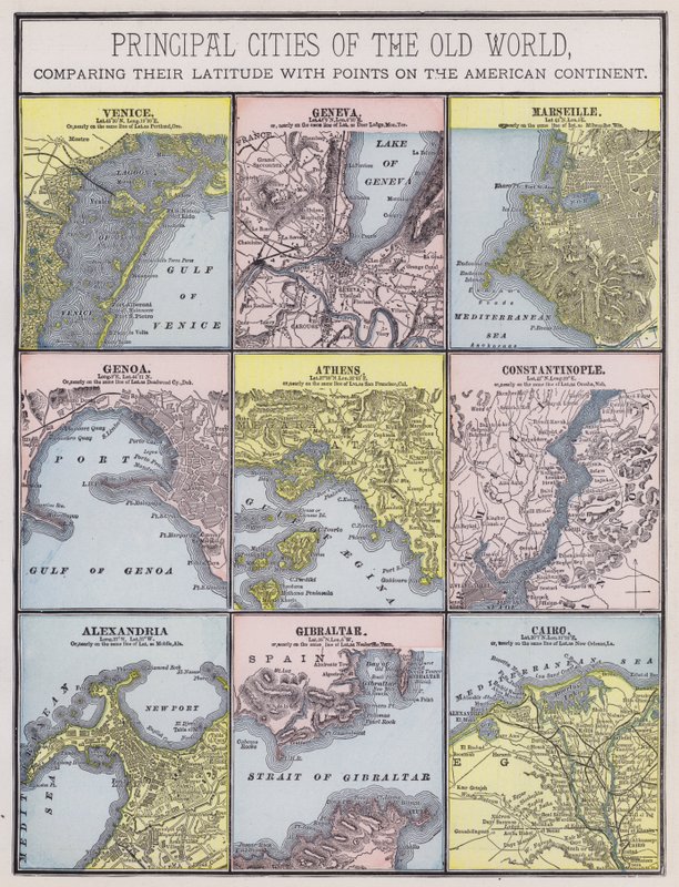 Principal cities of the Old World by American School