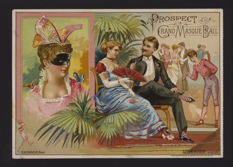 Prospect Association grand masked ball at the Academy of Music, Tammany Hall and Nilsson Hall, New York by American School
