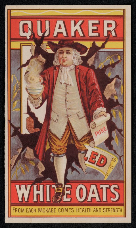 Quaker Oats, advertisement late 19th or early 20th century by American School