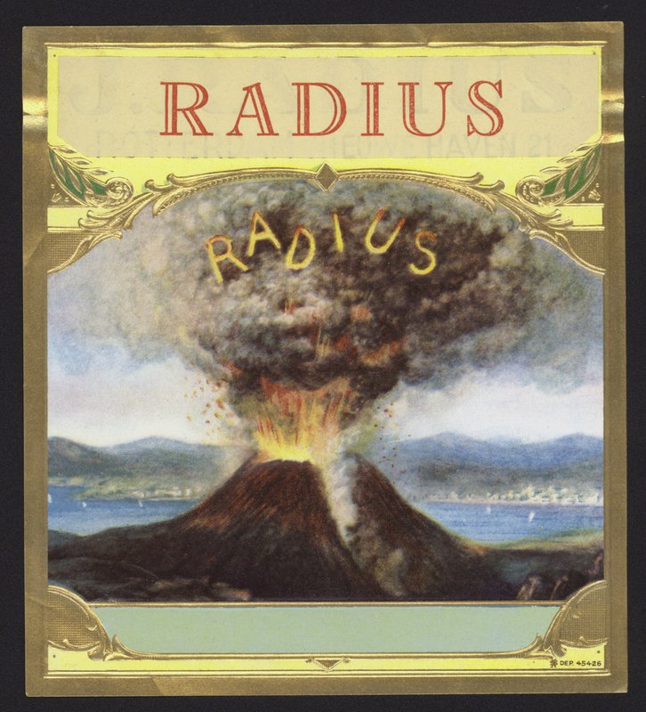 Radius, volcano erupting by American School