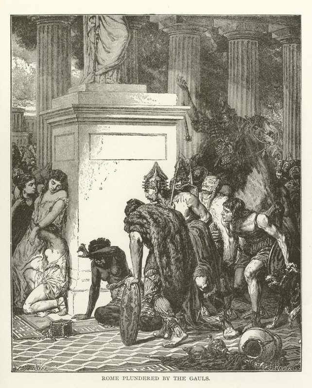 Rome Plundered by the Gauls by American School