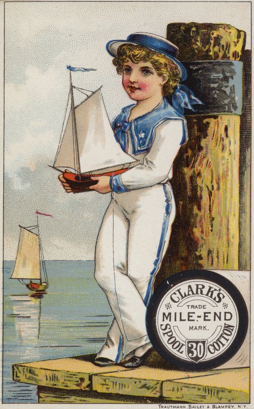 Sailor Boy with Yacht by American School