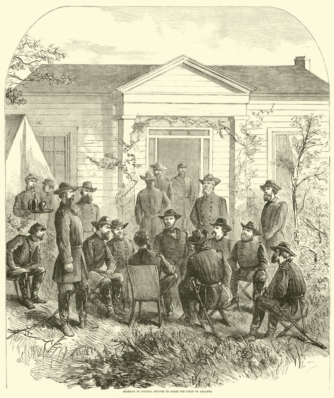 Sherman in Council Decides to Raise the Siege of Atlanta, July 1864 by American School