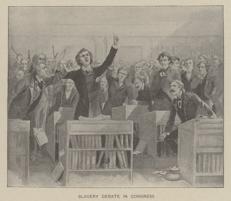 Slavery Debate in Congress by American School