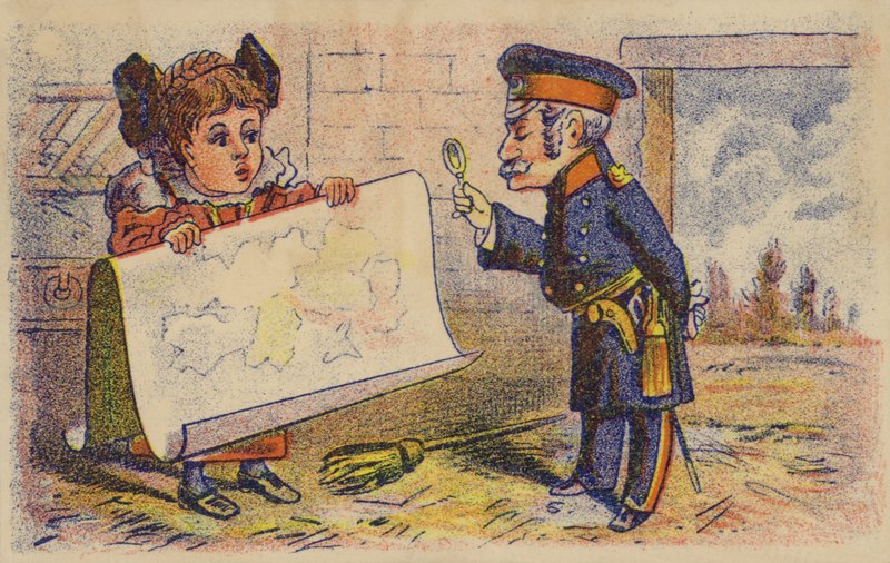 Soldier Reading Map by American School