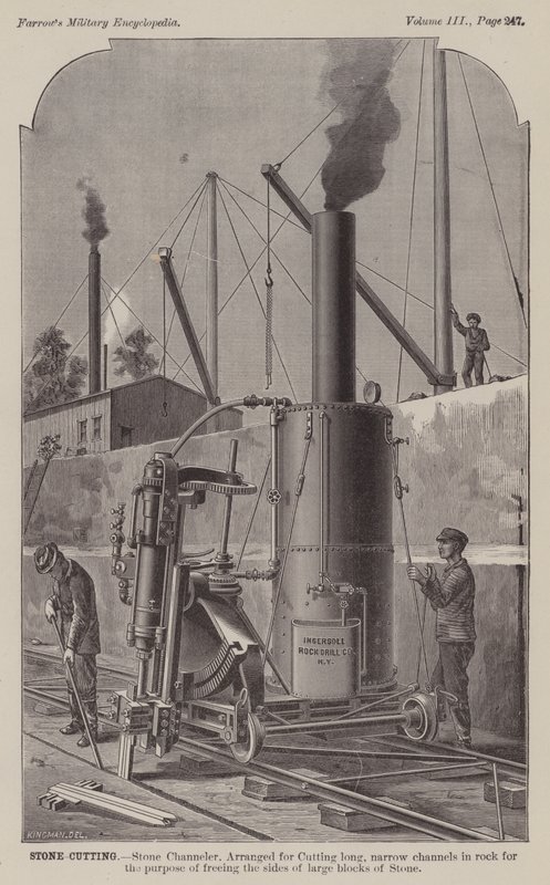 Stone Cutting, Stone Channeler by American School