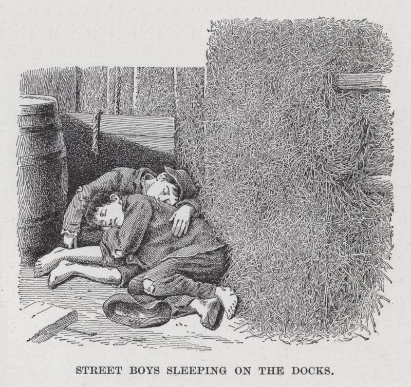 Street Boys Sleeping on the Docks by American School