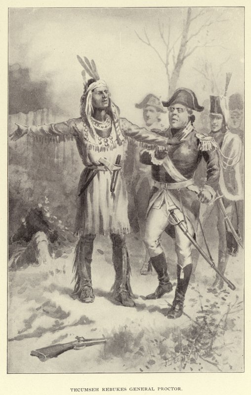 Tecumseh Rebukes General Proctor by American School