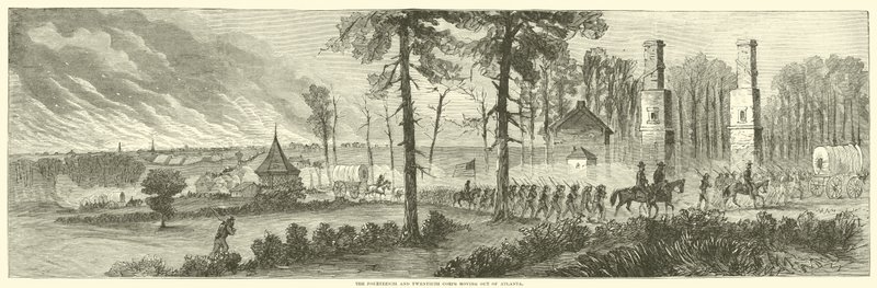 The Fourteenth and Twentieth Corps Moving Out of Atlanta, November 1864 by American School