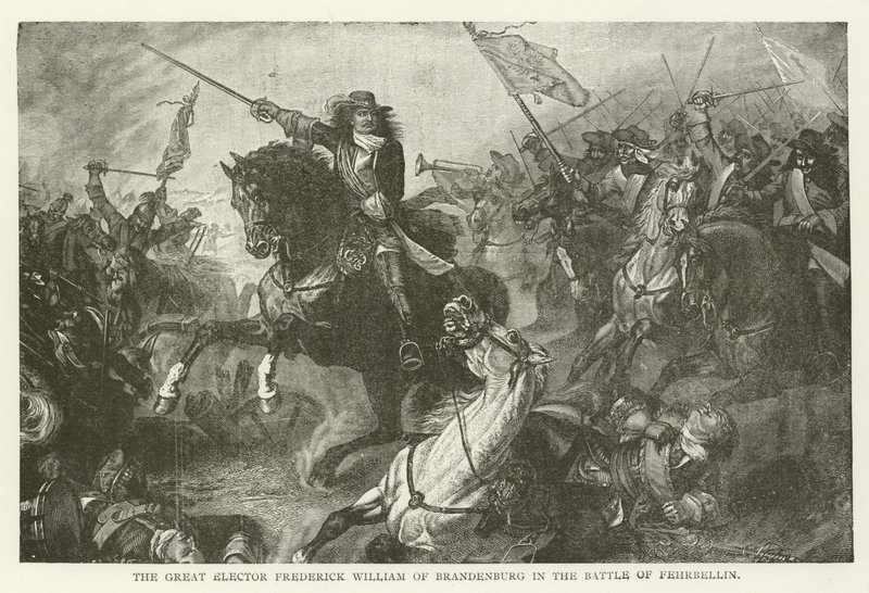 The Great Elector Frederick William of Brandenburg in the Battle of Fehrbellin by American School