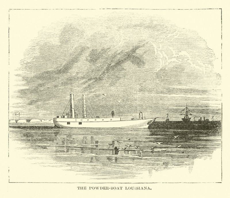 The Powder-Boat Louisiana, December 1864 by American School
