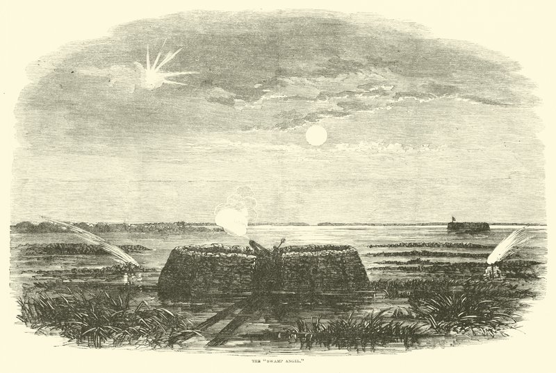 The Swamp Angel, August 1863 by American School