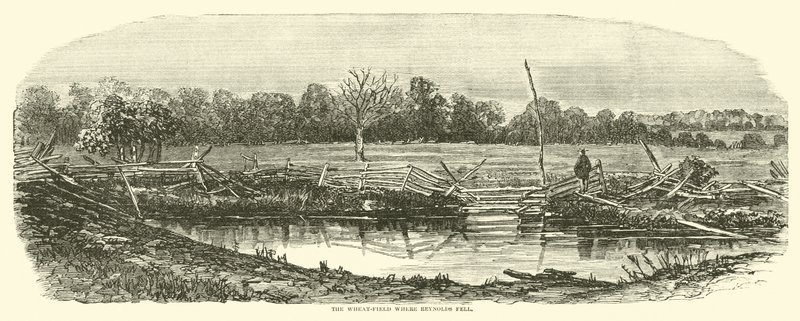 The Wheat-field where Reynolds fell, July 1863 by American School