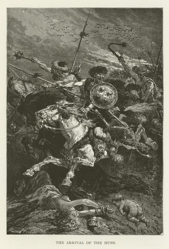The Arrival of the Huns by American School