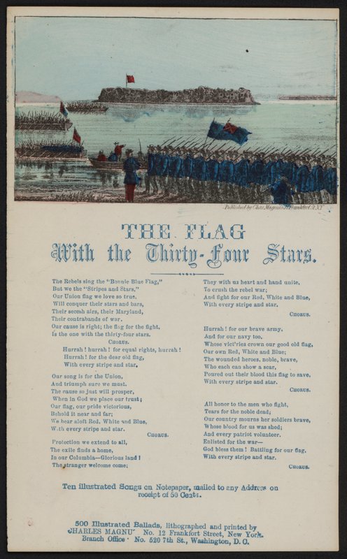The Flag with the Thirty-Four Stars by American School