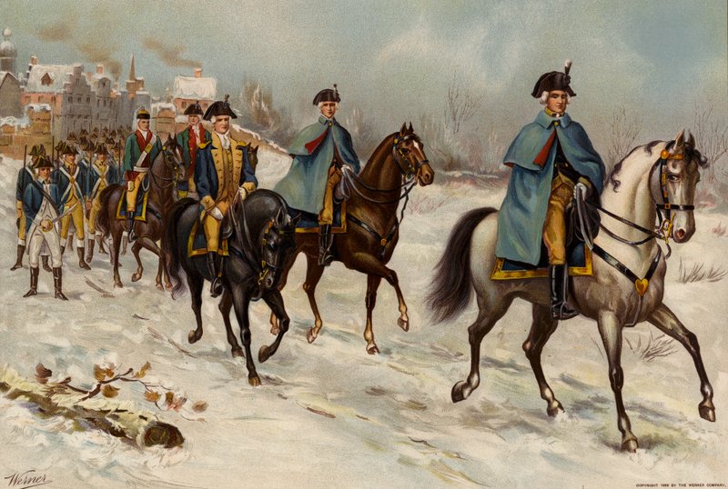 US Army, Commander in Chief, Staff Officer, Colonel, and Private First Continental Rhode Island Infantry by American School