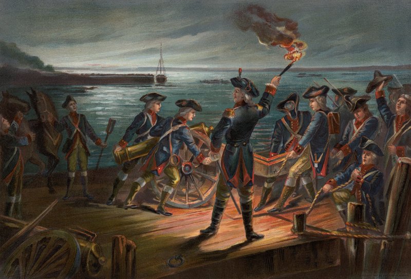 US Army, Artillery Retreat from Long Island by American School