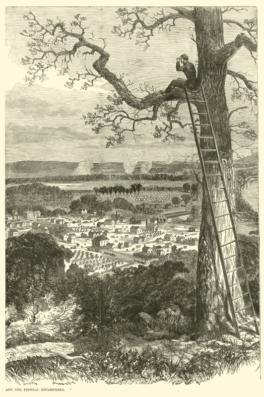 View of Chattanooga and the Federal Encampment, November 1863 by American School