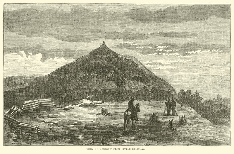 View of Kenesaw from Little Kenesaw, June 1864 by American School