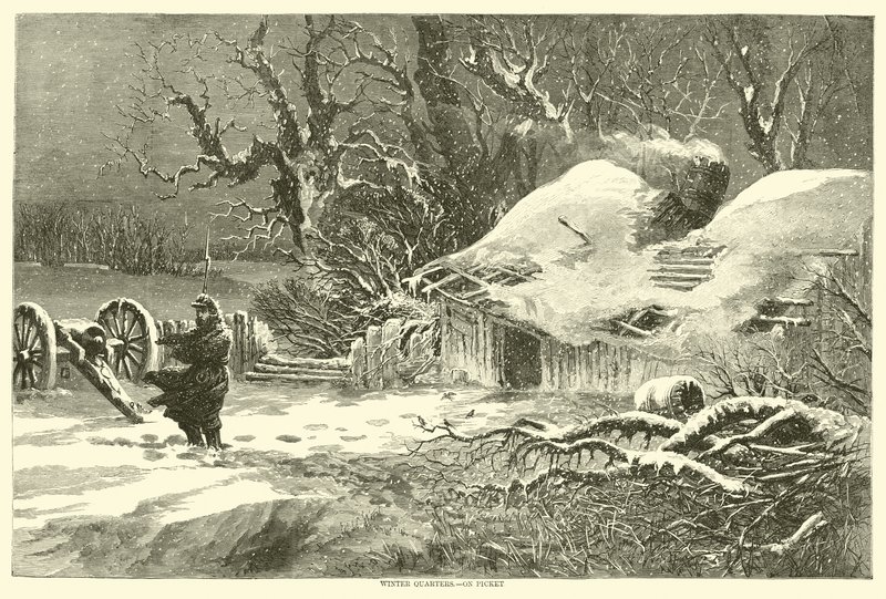 Winter Quarters, on Picket, February 1864 by American School