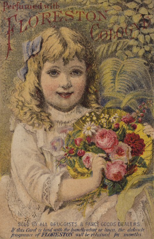Young Girl holding flowers by American School