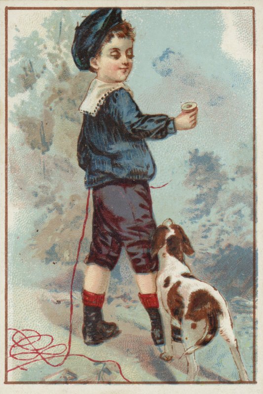 Young Boy with Dog by American School