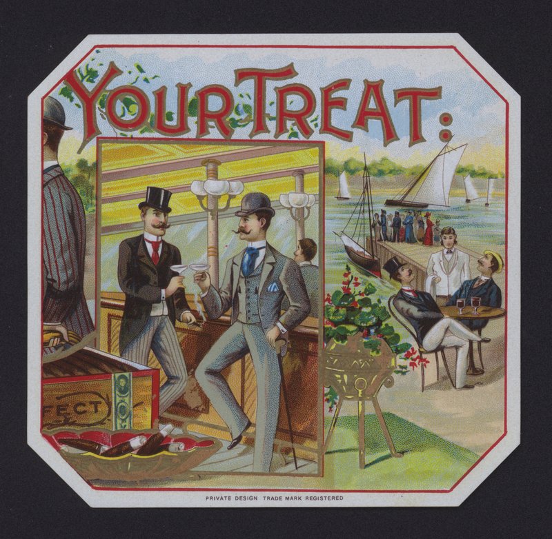 Your Treat, cigar label by American School