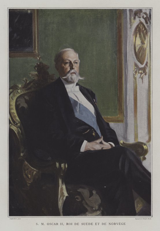 Oscar II, King of Sweden and Norway by Anders Leonard (after) Zorn