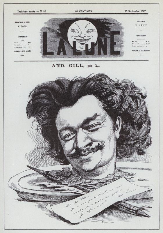 Self-portrait of French caricaturist Andre Gill by Andre Gill