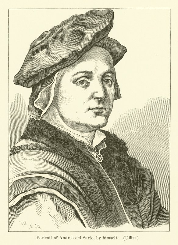 Self-Portrait of Italian Painter Andrea del Sarto by Andrea del (after) Sarto