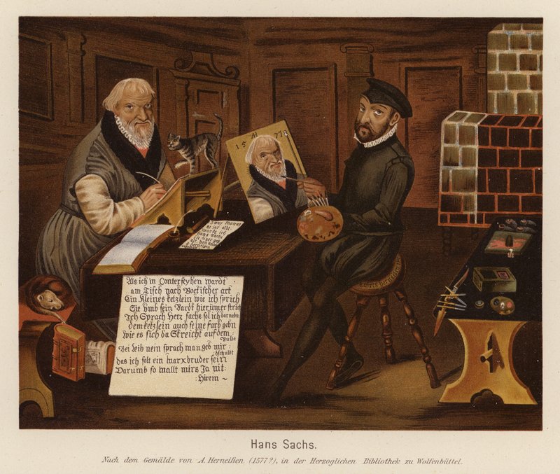 Hans Sachs, German meistersinger, poet and playwright by Andreas Herneisen