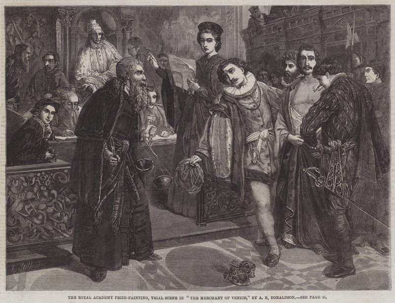 Trial Scene in The Merchant of Venice by Andrew Brown Donaldson