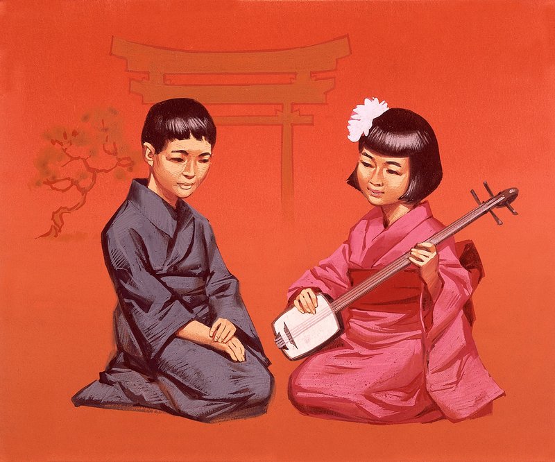 Japanese children in their national costume by Angus McBride
