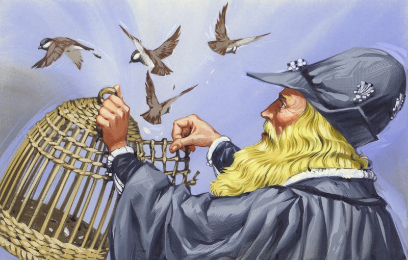 Leonardo Da Vinci, Who Bought Caged Birds to Let Them Free by Angus McBride