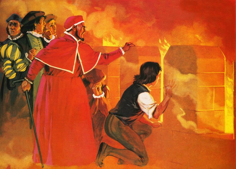 Pope Clement and His Followers Viewing the Sacking and Burning of Rome by Angus McBride
