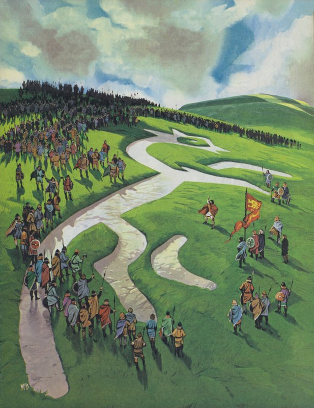 Uffington White Horse, Built by Alfred The Great After the Battle at Ashdown Against the Danes by Angus McBride