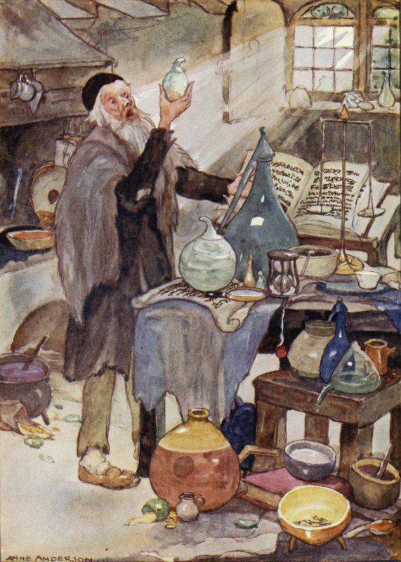 Alchemist, Scene from Hans Christian Andersen