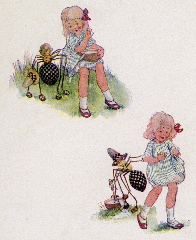 Nursery rhyme: Little Miss Muffet by Anne (after) Anderson