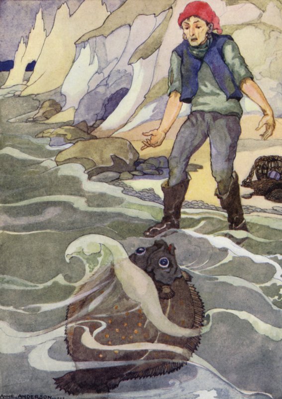 The Fisherman and His Wife, Fairy Tale by the Brothers Grimm by Anne (after) Anderson