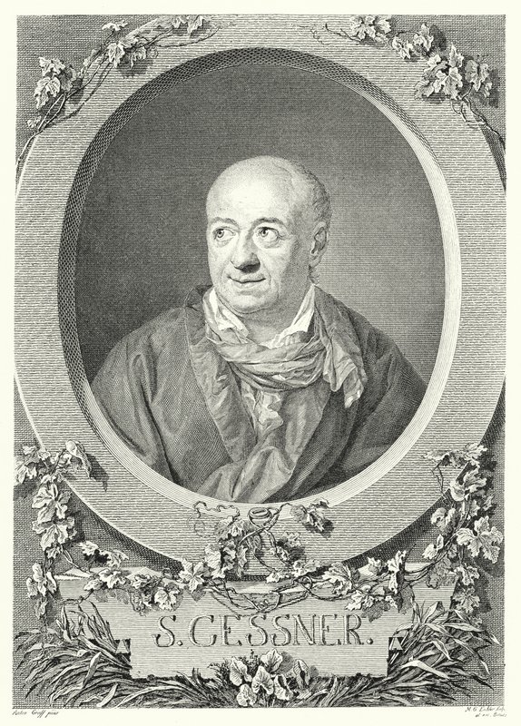 Salomon Gessner, Swiss painter and poet by Anton (after) Graff