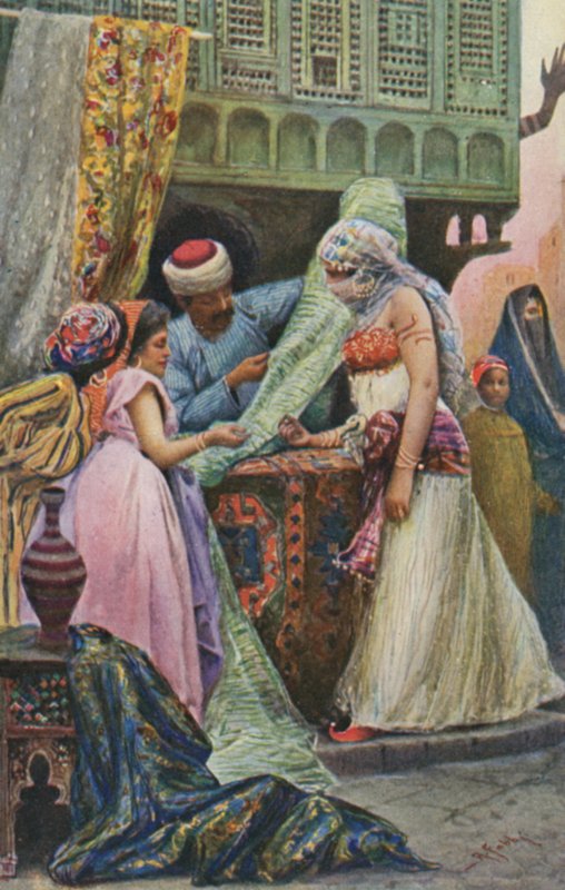 Middle Eastern Women Buying Material by Antonio Fabbi