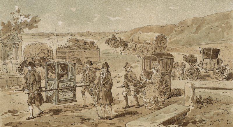 Sedan Chair, Heavy Wagon, Vinaigrette and Coupe, Austrian Netherlands by Armand Jean Heins