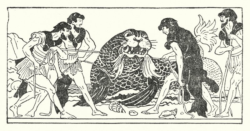 Menelaus and His Companions Attempting to Capture the Sea God Proteus by Armand Joseph Bonamy
