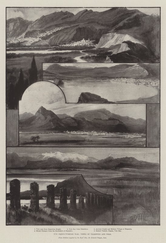 The Graeco-Turkish War, Views of Velestino and Volo by Arthur David McCormick
