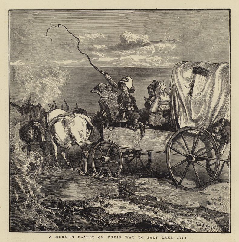 A Mormon Family on their way to Salt Lake City by Arthur Boyd Houghton